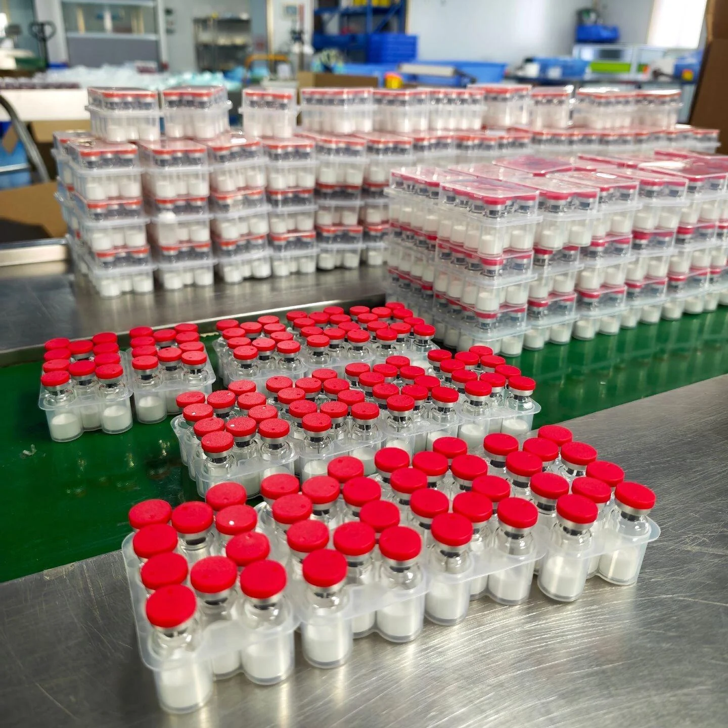 Client-provided sample vials and trays; not assigned to KPV or GHK-Cu